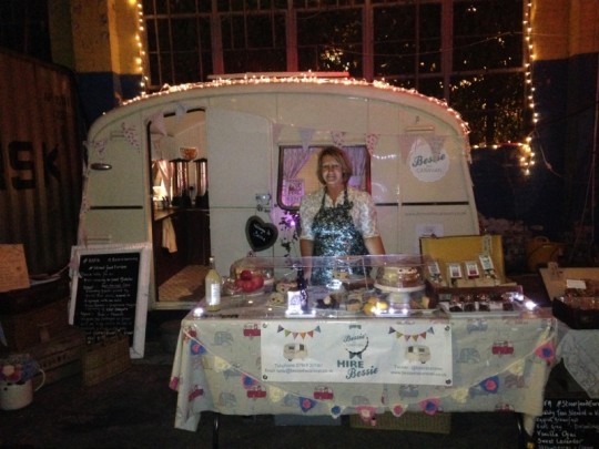 Bessie twinkles at night at the European Street Food Awards